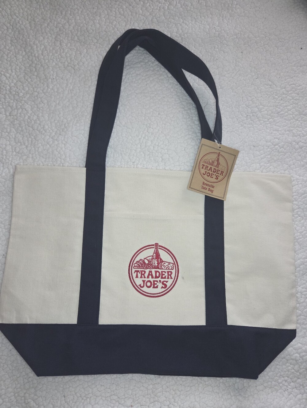 Trader Joe's Large Canvas Tote Bag NWT